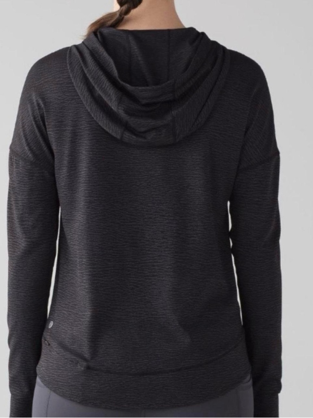 lululemon athletica Charcoal Black Lightweight Hooded Pullover - Picture 2 of 7